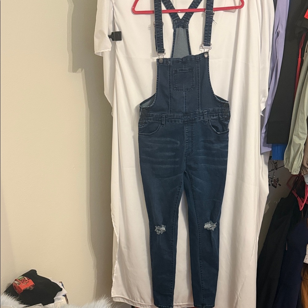 Dark Blue Denim Overalls